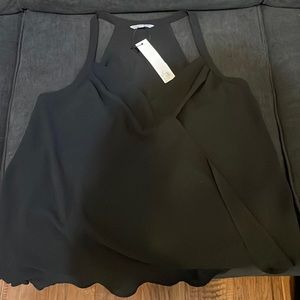 Naked zebra razor back black dressy tank size m new with tags